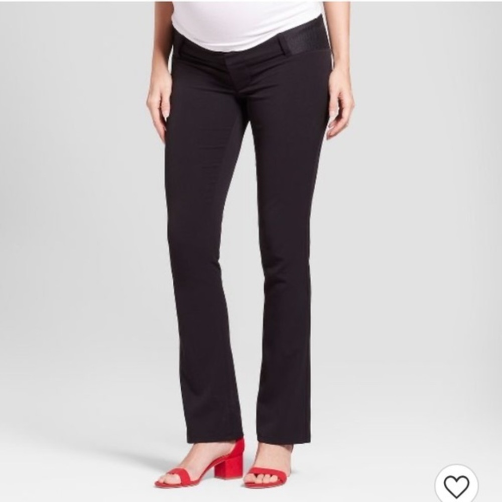 Isabel Maternity Mid-Rise Inset Panel Bootcut Maternity Trousers‎